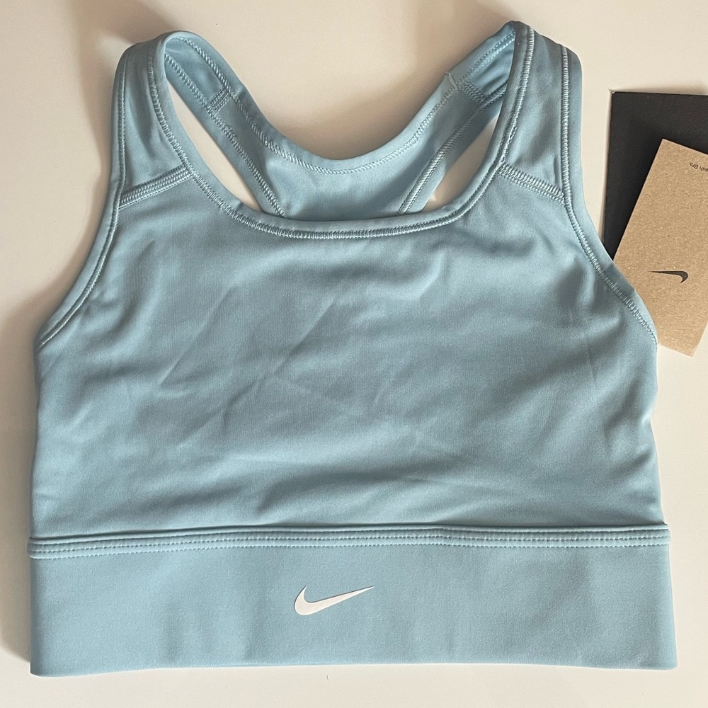 Blue Nike Swoosh Small Sports Bra